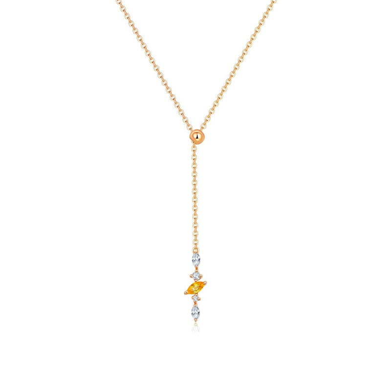 18k Solid Gold Marquise Sapphire and Diamond Necklace - Melbourne, Australia