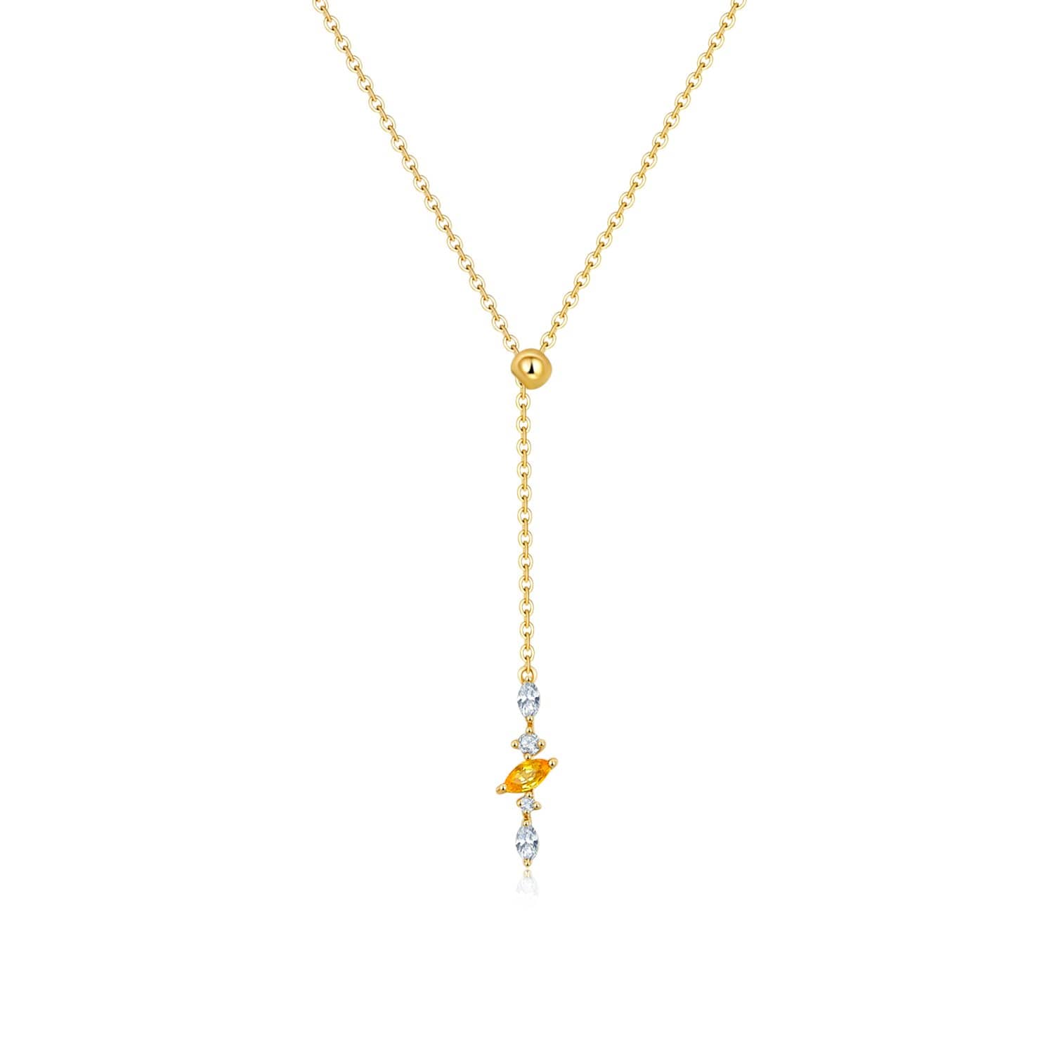 18k Solid Gold Marquise Sapphire and Diamond Necklace - Melbourne, Australia