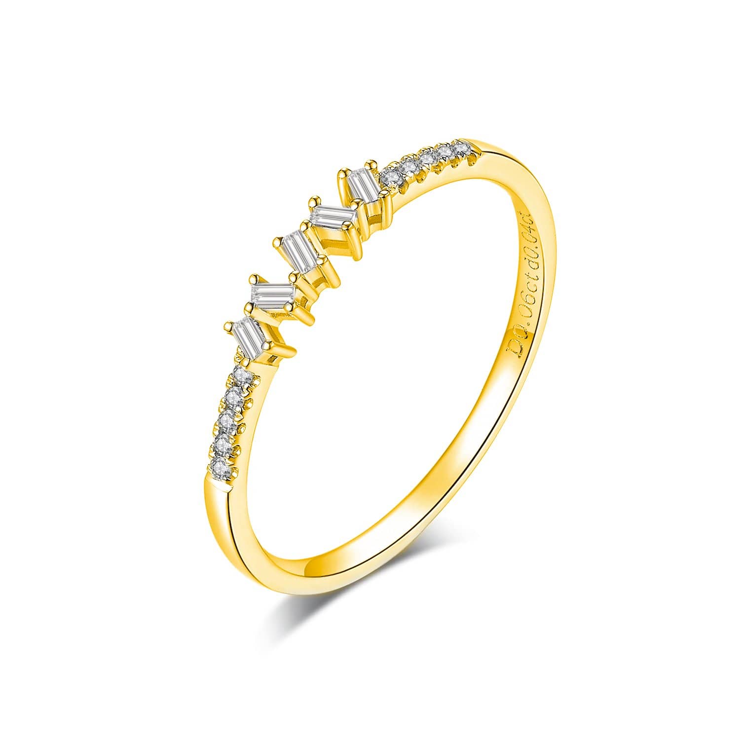 18k Solid Gold Baguette Diamond Stacking Wedding Band - Melbourne, Australia