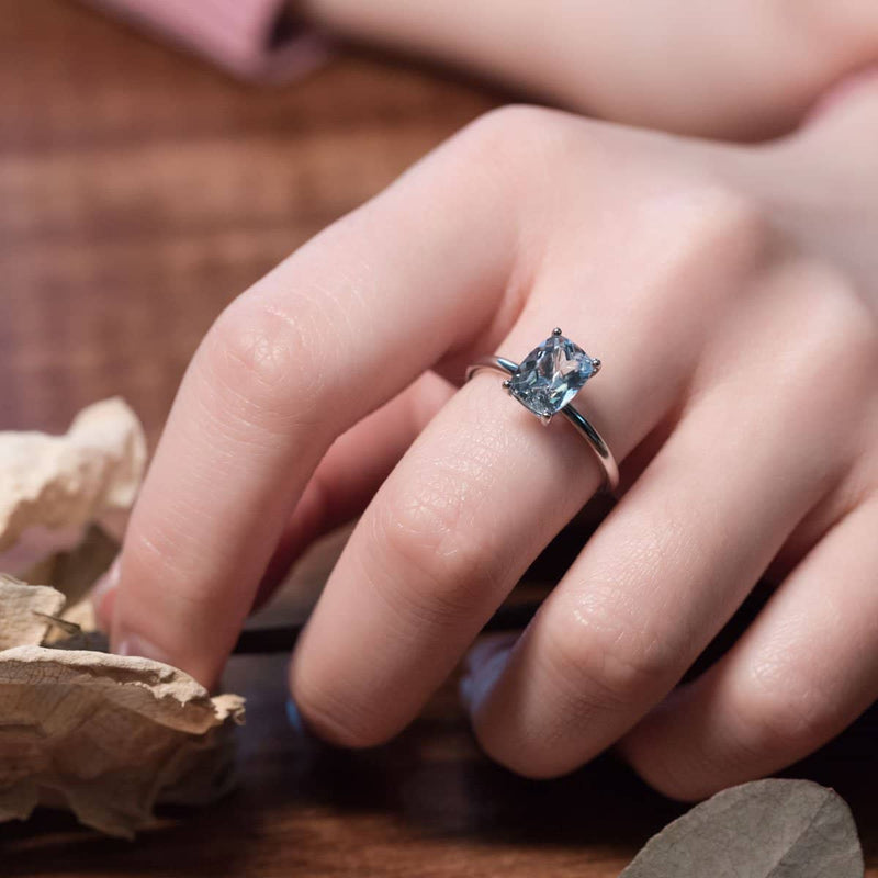 Emerald Cut Diamond & Moissanite Engagement Rings