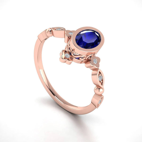 Buy Diamond Bezel Engagement Ring in Australia | Gloaming | Rings Melbourne Australia