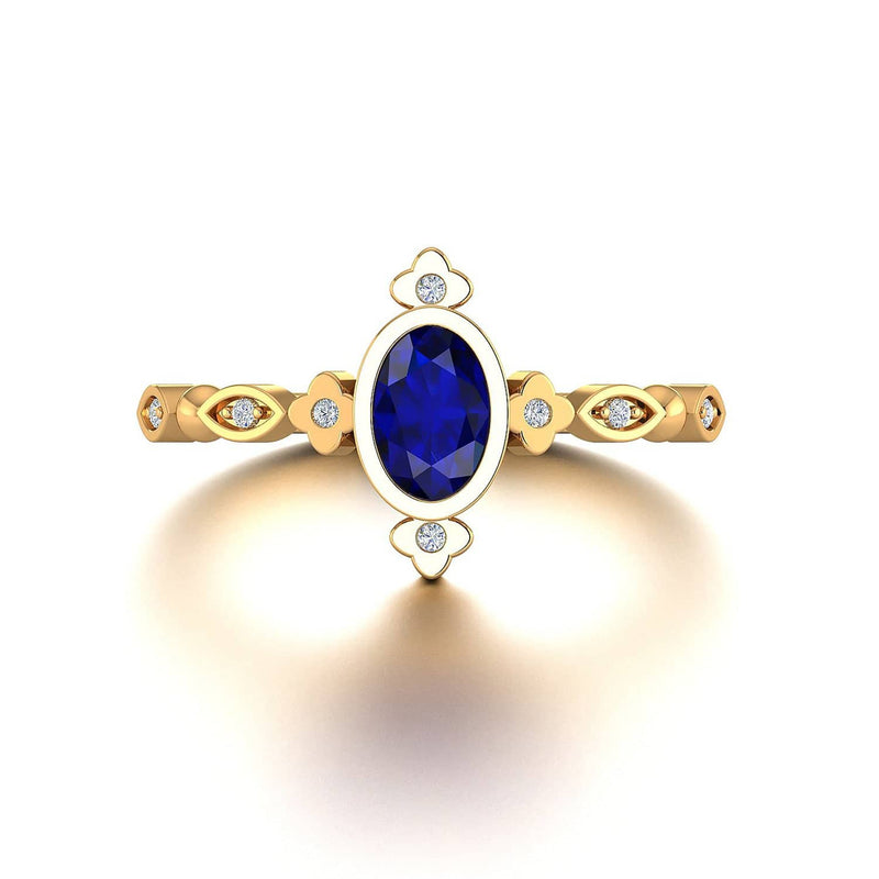 Diamond Bezel Halo Engagement Ring Australia | Gloaming | Rings Melbourne