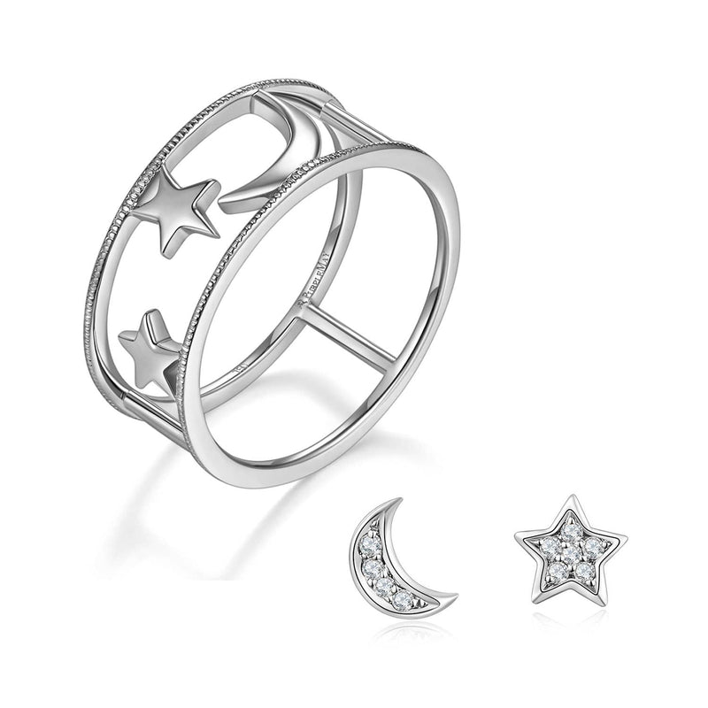Moon &amp; Star Gift Set | Rings