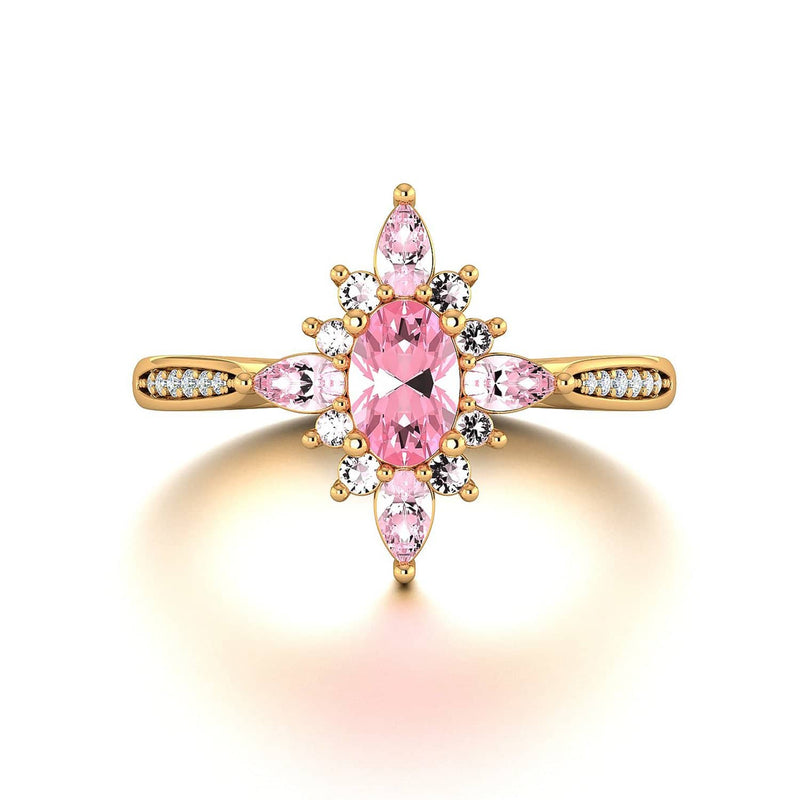 Sapphire Rings Melbourne | Antique Pink Diamond Sapphire Rings Australia