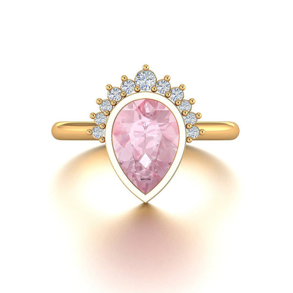 Pink Morganite Engagement Rings Melbourne, Australia | Masquerade