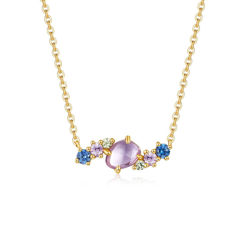 Sapphire and amethyst shop necklace
