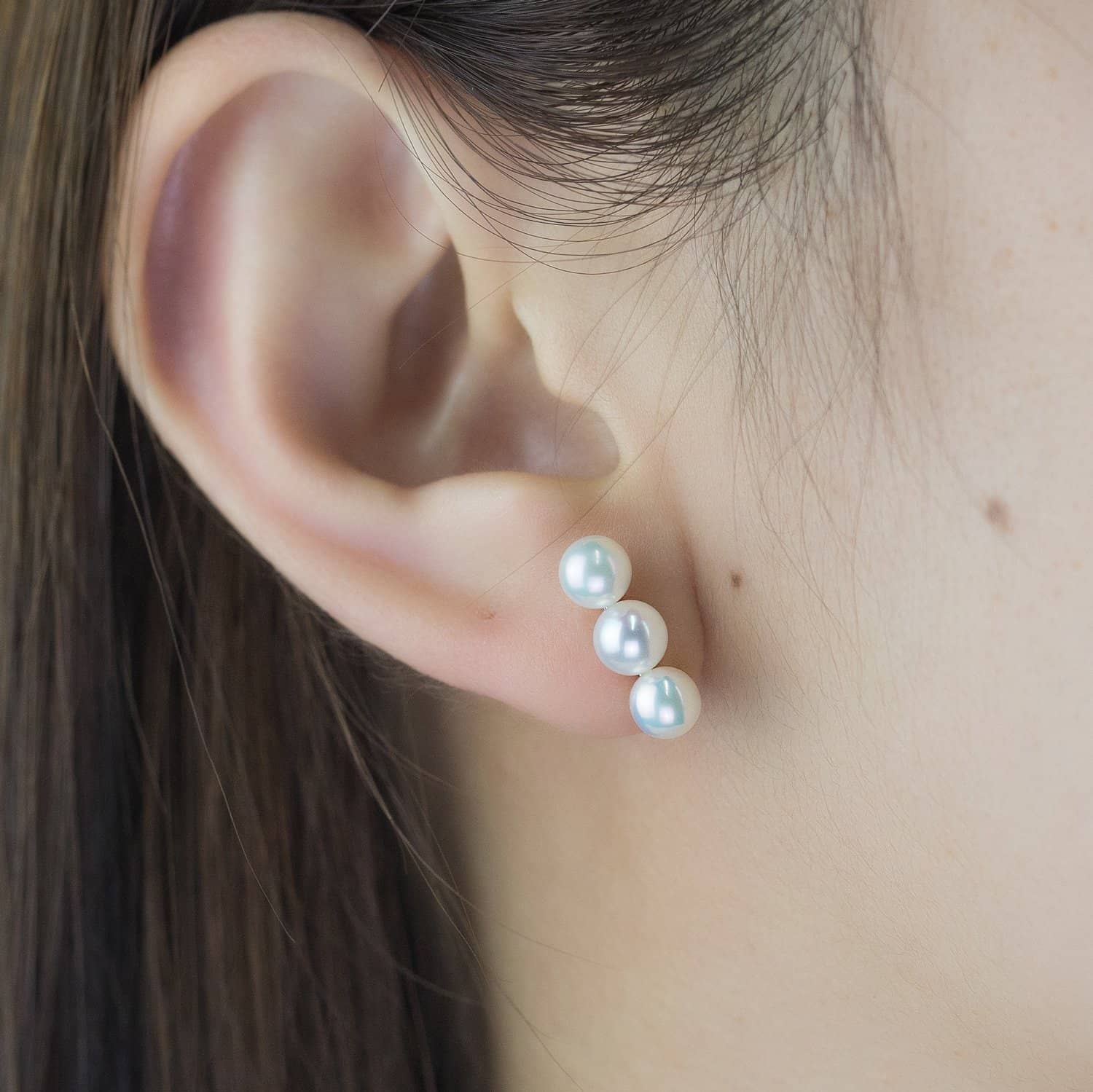 Triple Pearl Stud Earrings - Melbourne, Australia