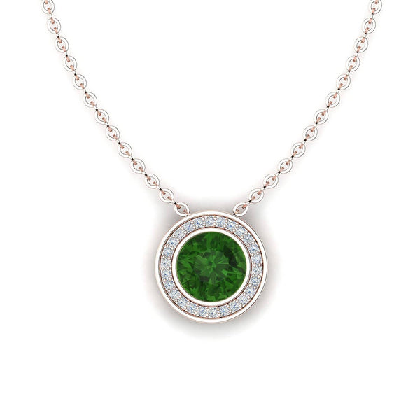 18K SOLID GOLD GREEN TOURMALINE NECKLACE - Melbourne, Australia