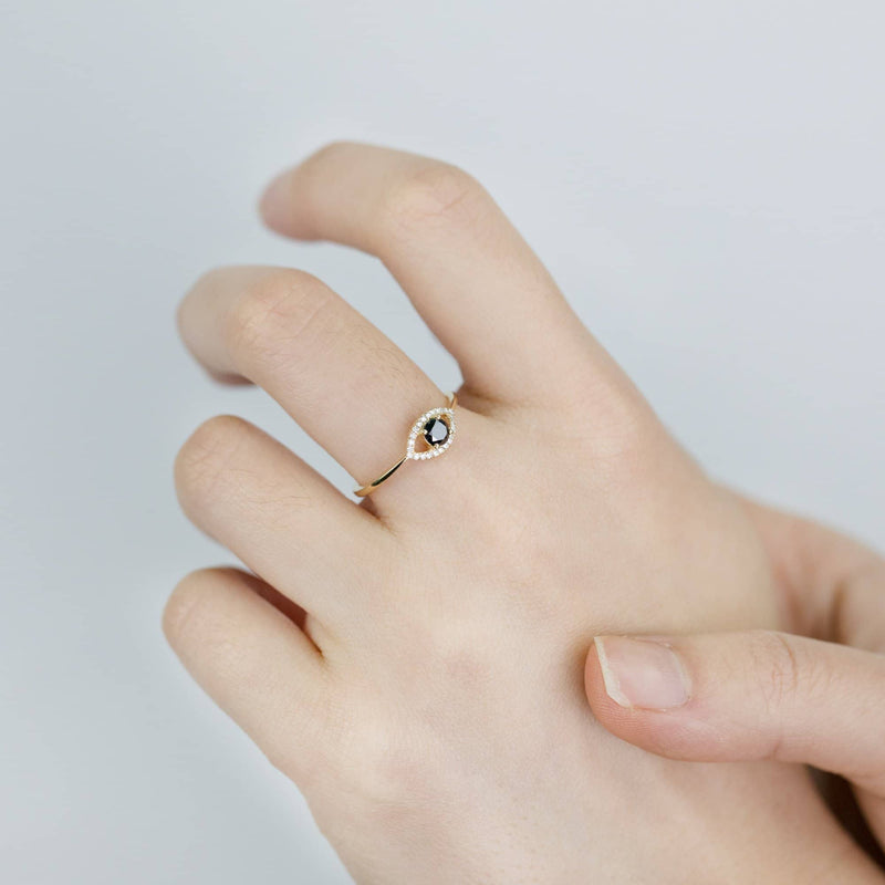 Evil Eye Ring, Zircon Evil Eye Charm Ring, Rose Gold Silver Ring,  Adjustable Ring, Greek Evil Eye Jewelry, Joint Rings, Minimalist Ring -  Etsy Australia