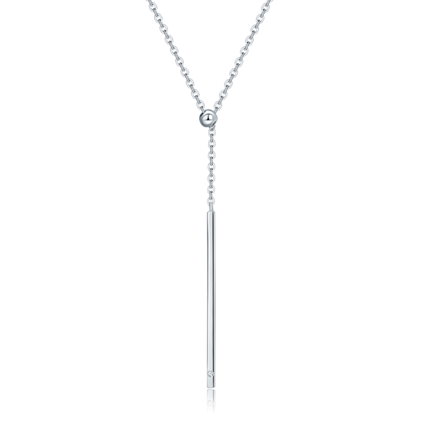 18k Solid Gold Vertical Diamond Bar Necklace - Melbourne, Australia