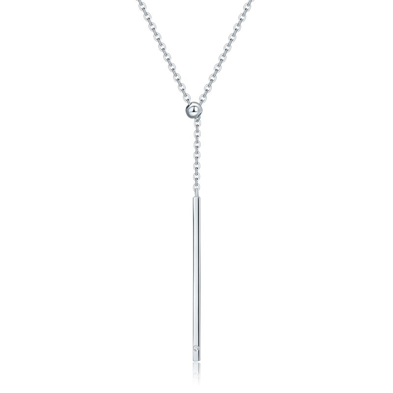 Diamond horizontal best sale bar pendant necklace