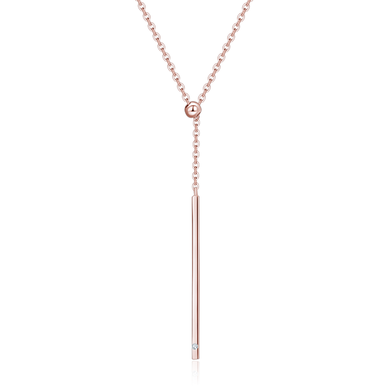Curved Bar Diamond Necklace – Narcissus