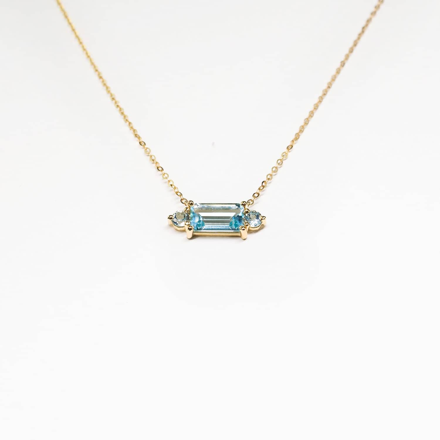 18K SOLID GOLD TOPAZ STATEMENT NECKLACE - Melbourne, Australia