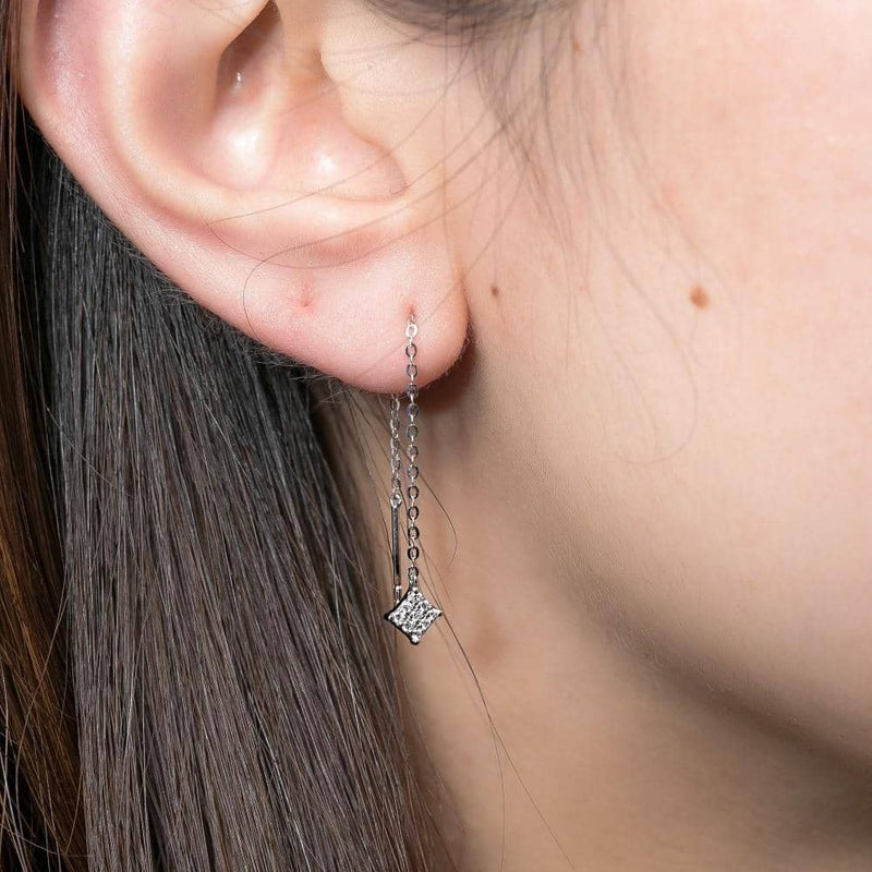 Rhombus Diamond Drop Earrings - Melbourne, Australia