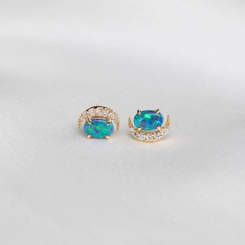 Diamond Stud Earrings Online Melbourne Gold Australian Opal earrings