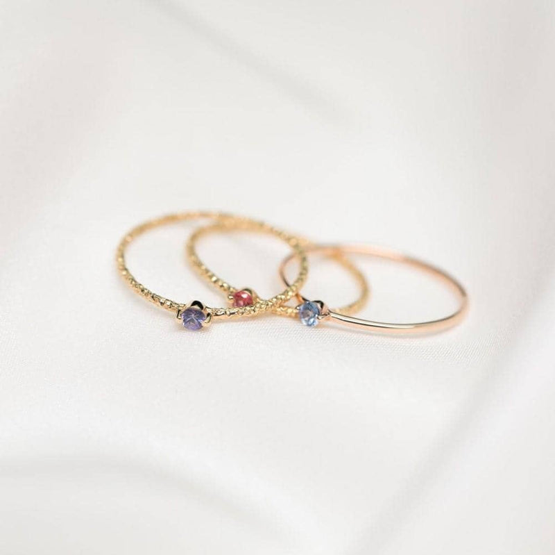 18k Solid Gold Colourful Sapphire Dainty Ring - Melbourne, Australia